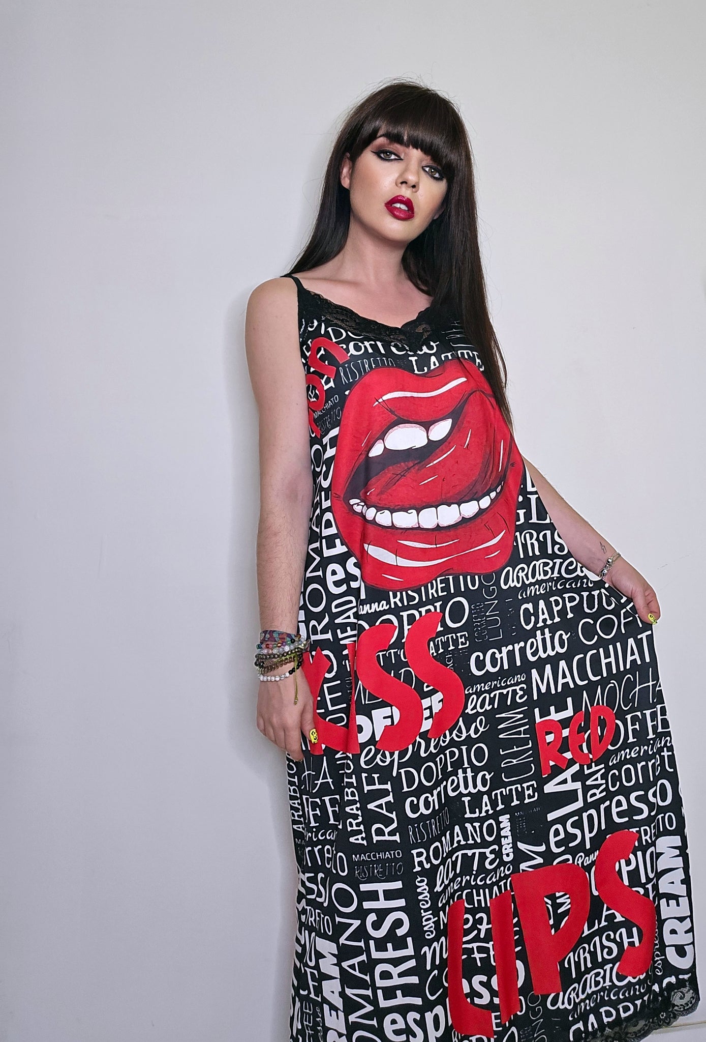 Vestido lencero lips