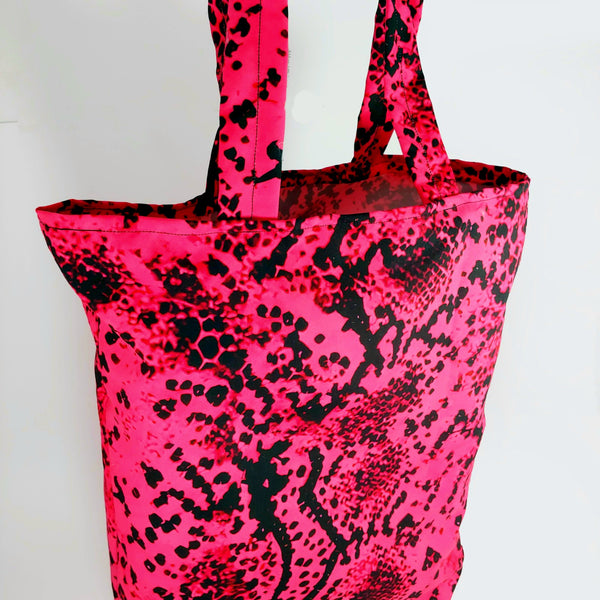Tote bag serpiente rosa