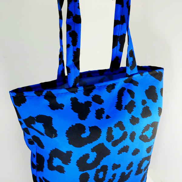 Tote bag leopardo azul