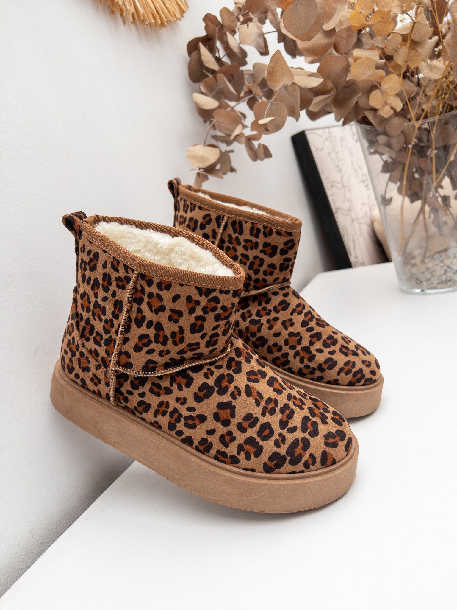 Botas borrego leopardo