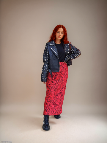 Falda roja leopardo (36/40)