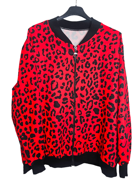 Bomber leopardo rojo