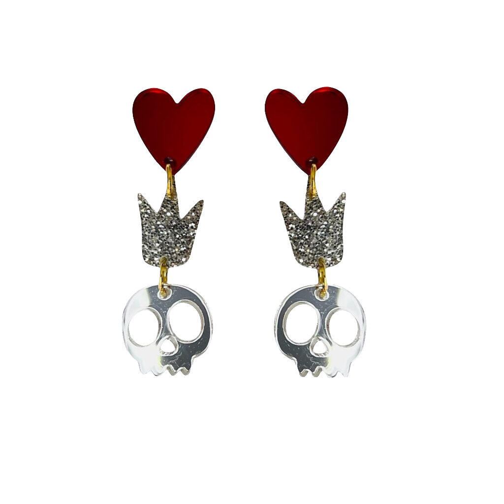 Pendientes corona skull