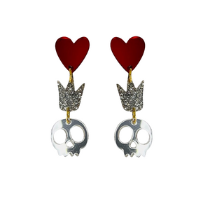 Pendientes corona skull