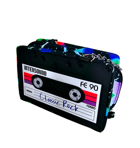 Bolso bandolera cassete classic Rock