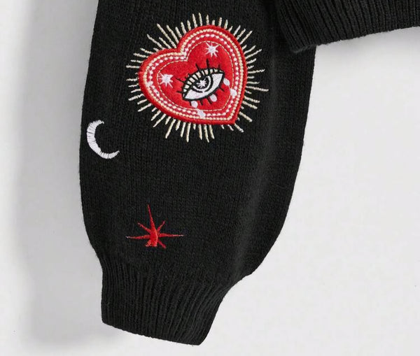 Cardigan corto corazón