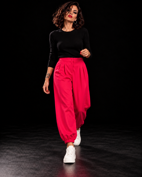Pantalon puño Lia rojo