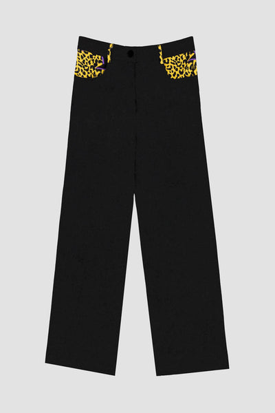 jeans tiro alto pernera ancha - BRILLANDO