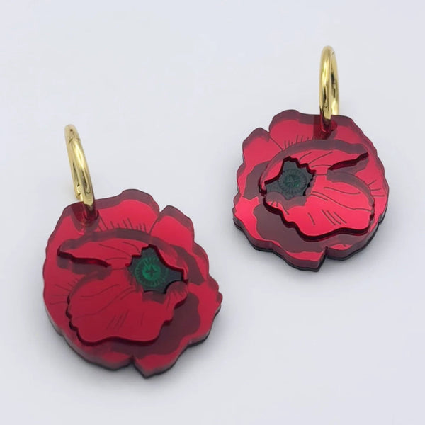 Pendientes amapola