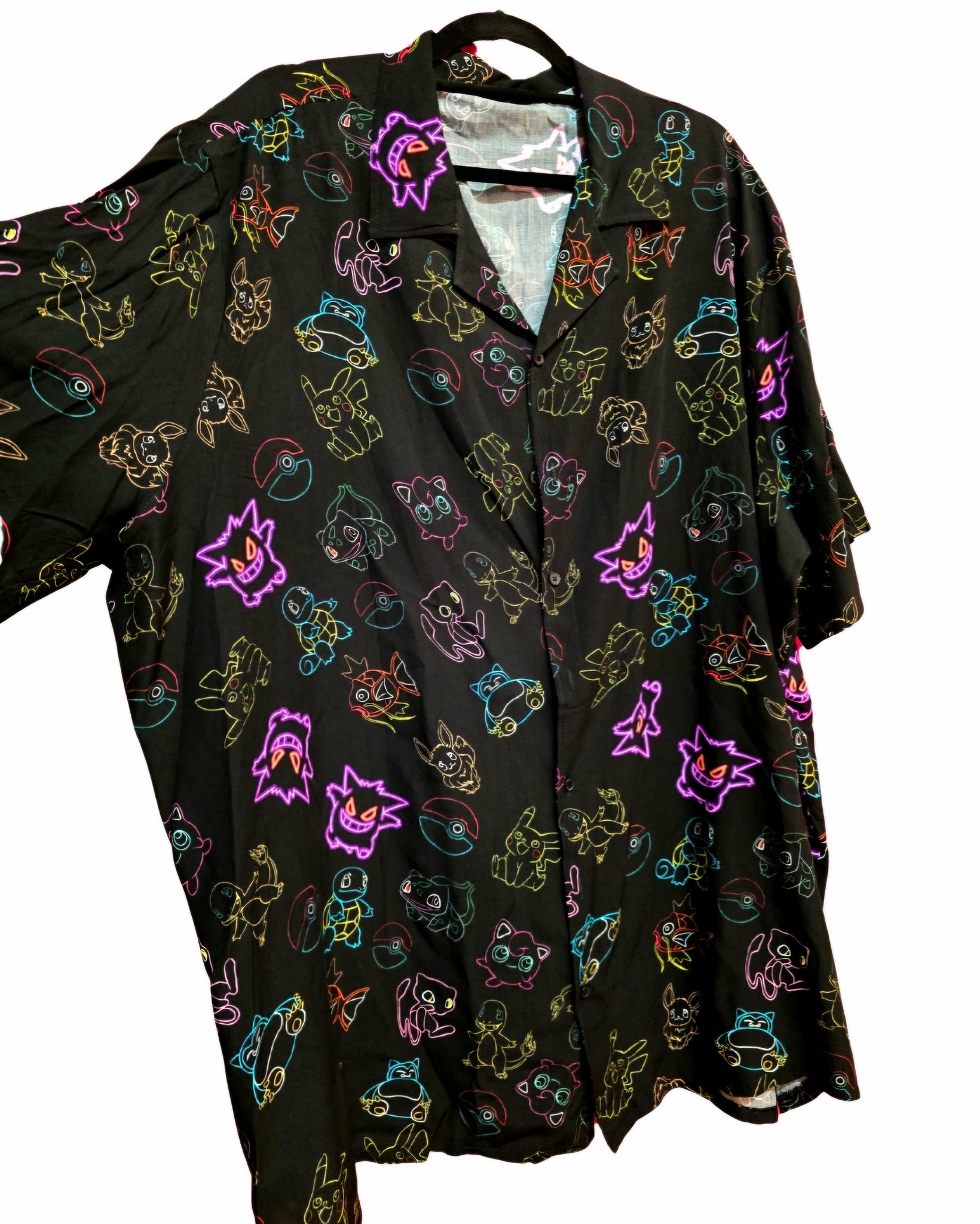 Camisa hawaiana pokemon talla grande