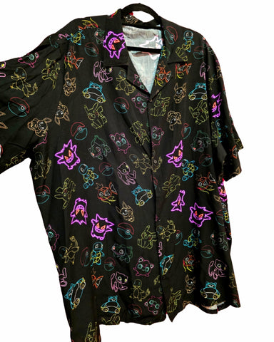 Camisa hawaiana pokemon talla grande