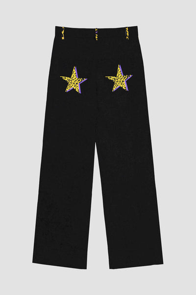 jeans tiro alto pernera ancha - BRILLANDO