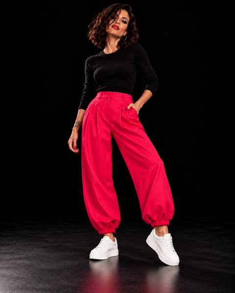 Pantalon puño Lia rojo