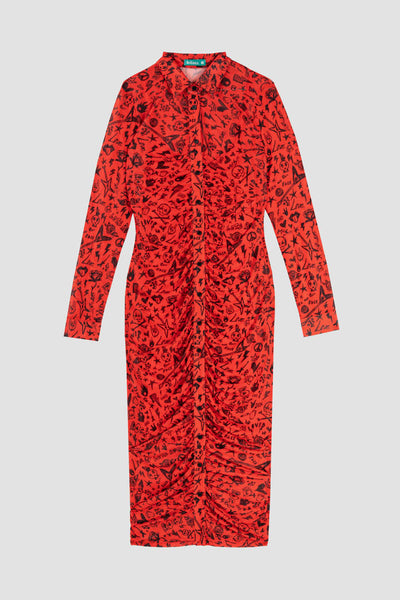 Vestido Tul Drapeado Rock