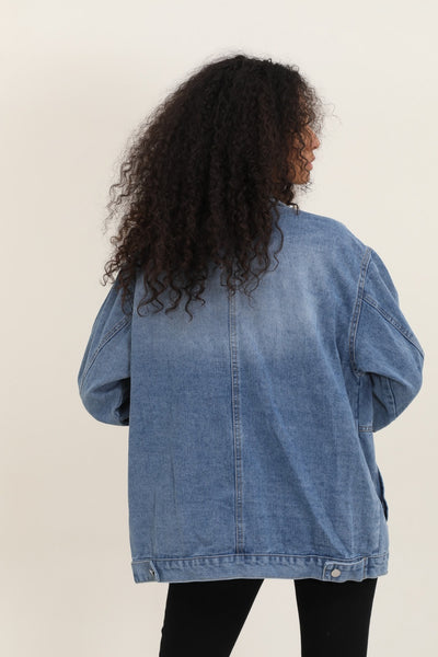 Cazadora denim parches