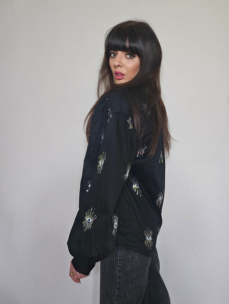 Camisa ojos lentejuelas