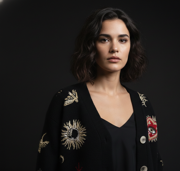 Cardigan corto corazón