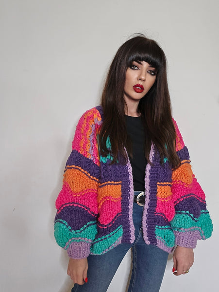 Chaqueta punto multicolor