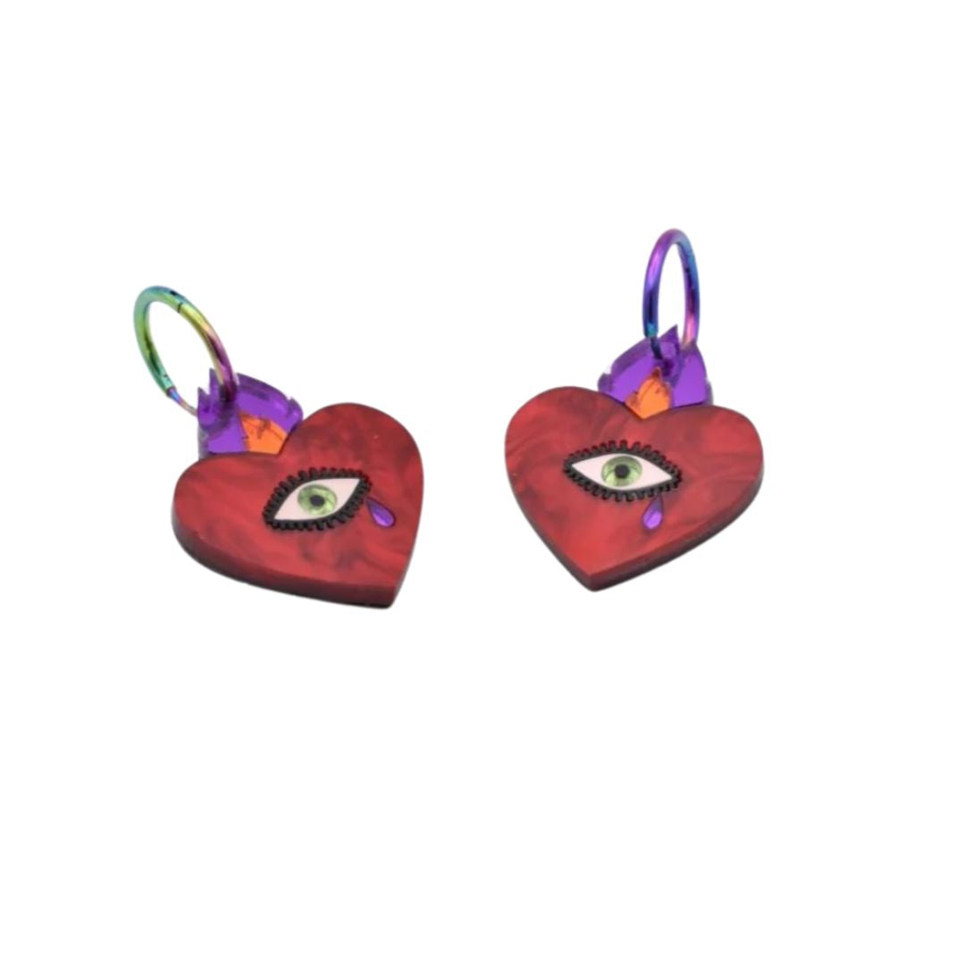 Pendientes corazón sagrado