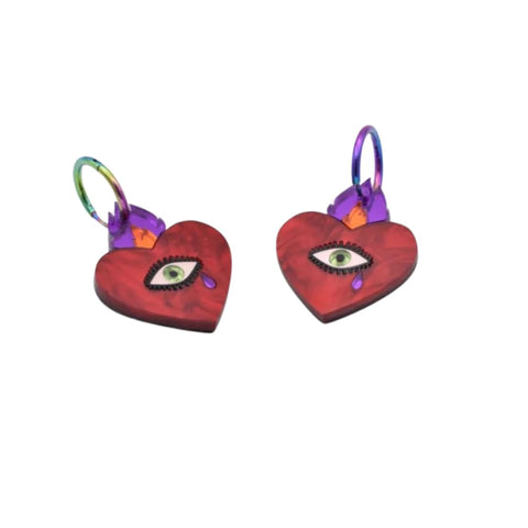 Pendientes corazón sagrado