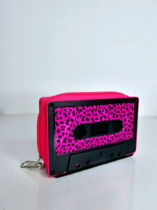 Monedero cassette leopardo rosa