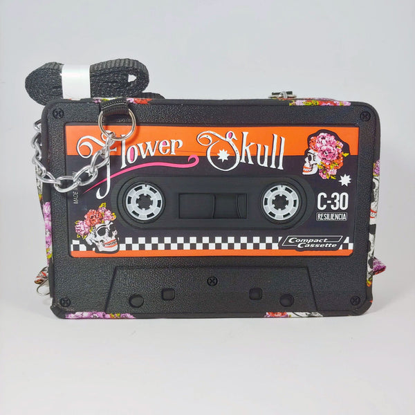 Bolso cassete Flower Skull