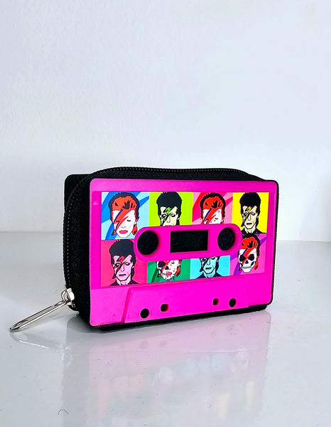 Monedero cassette Bowie pop Rosa