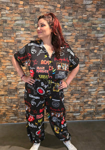 Mono camisero talla grande Rock