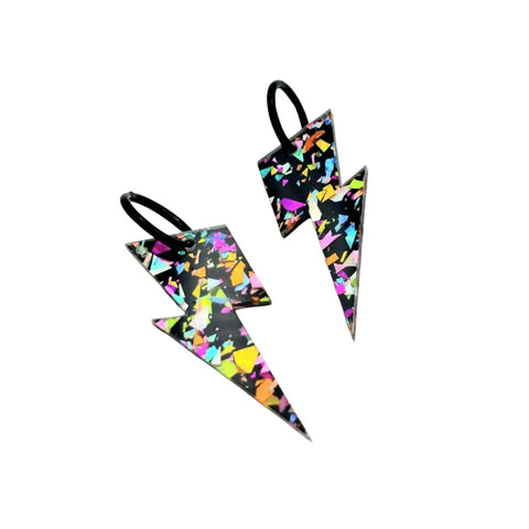 Pendientes glitter colores