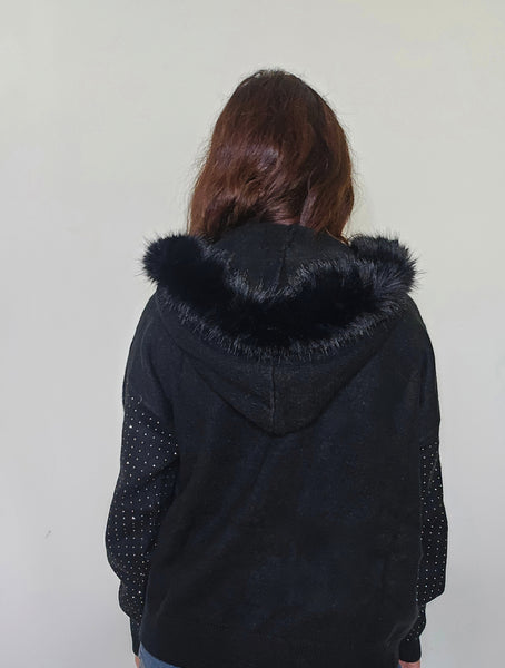 Jersey brillo con capucha