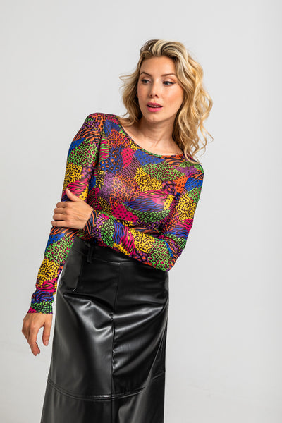 Camiseta gasa animal print