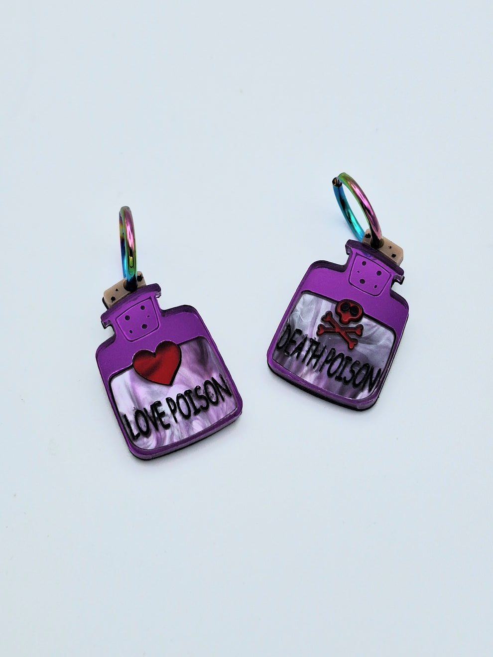 Pendientes pócima morados