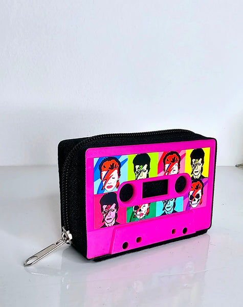 Monedero cassette Bowie pop Rosa