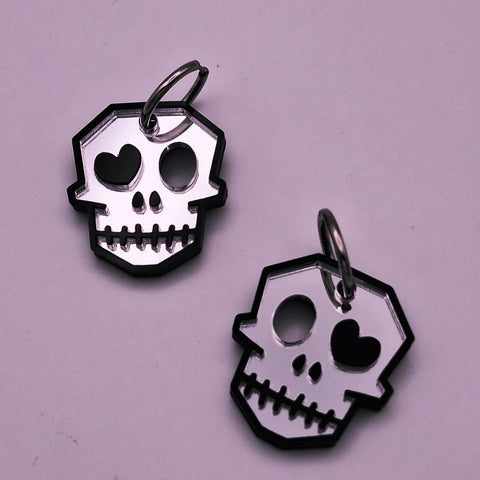 Pendientes calavera Glam plata