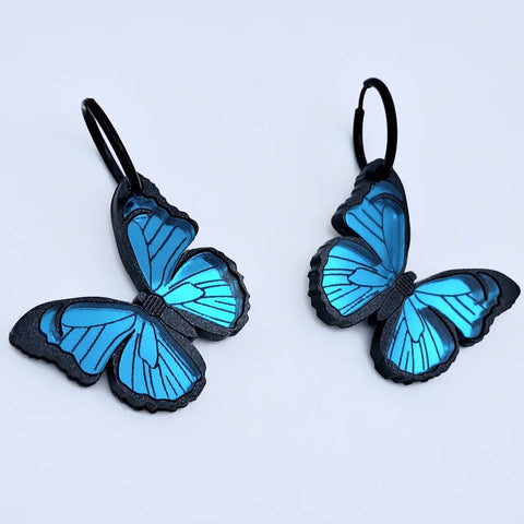 Pendientes mariposa azules