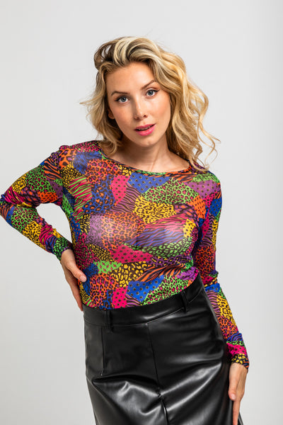 Camiseta gasa animal print