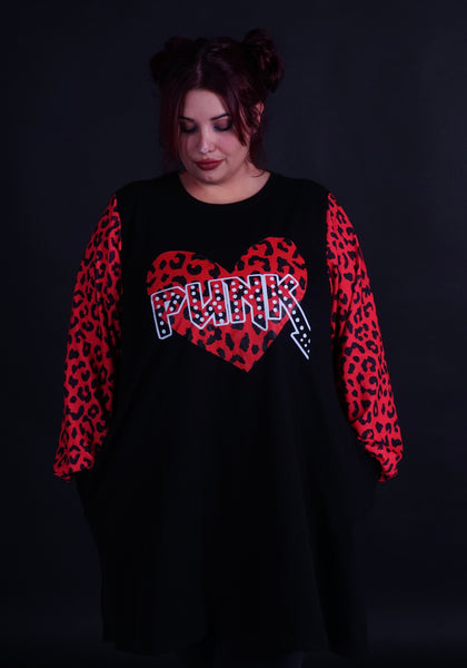 Vestido sudadera punk