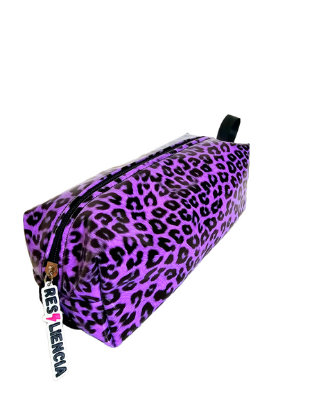 Neceser leopardo morado Resiliencia