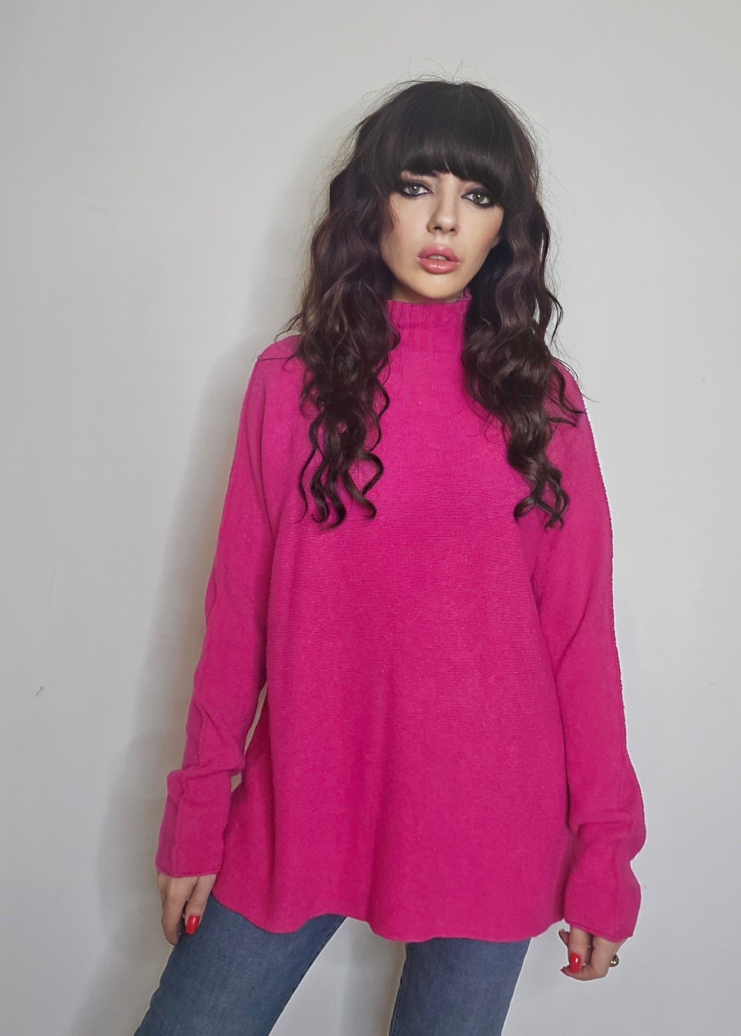 Jersey punto suave fucsia