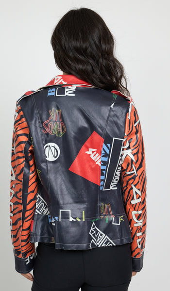 Biker antelina cebra naranja