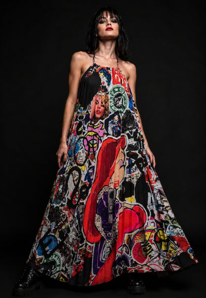 Vestido plisado Jessica Rabbit