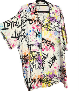 Camisa hawaiana Graffiti talla grande