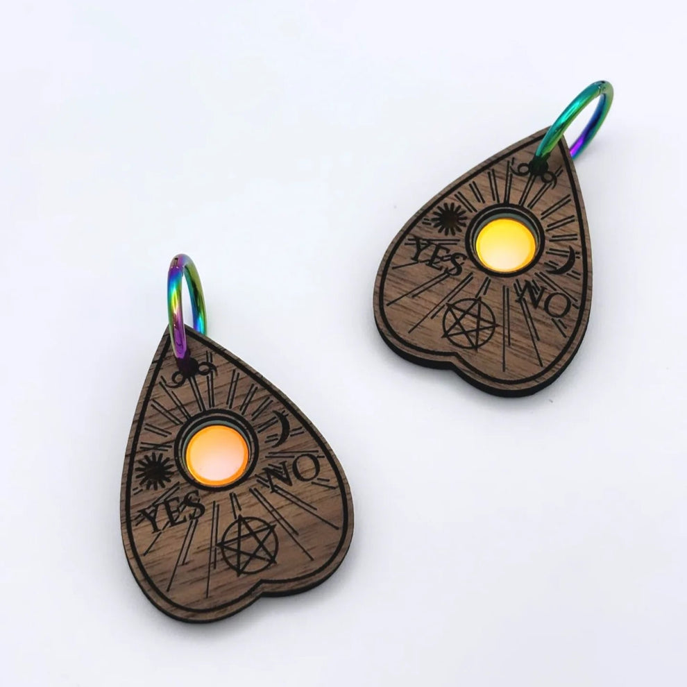 Pendientes puntero ouija madera