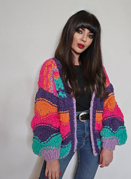 Chaqueta punto multicolor