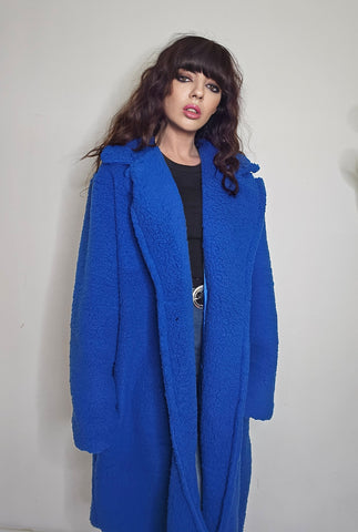 Abrigo borrego azul