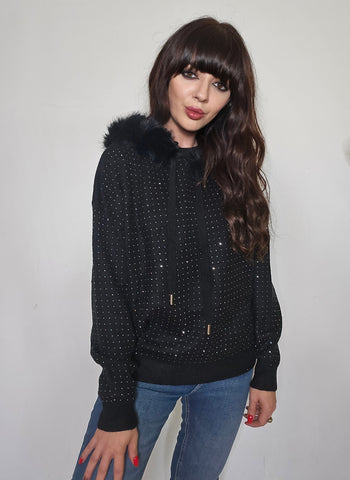 Jersey brillo con capucha