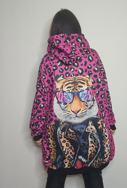 Sudadera larga tigre gafas