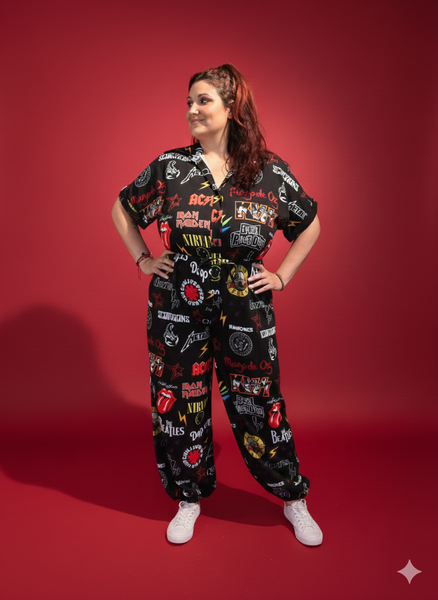 Mono camisero talla grande Rock