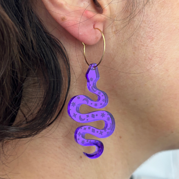 Pendientes mística morados