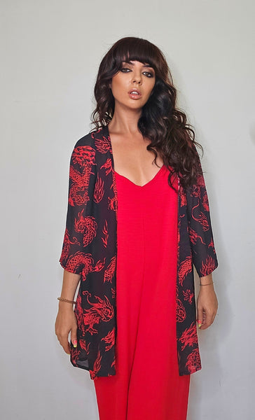 Kimono gasa Red Dragon